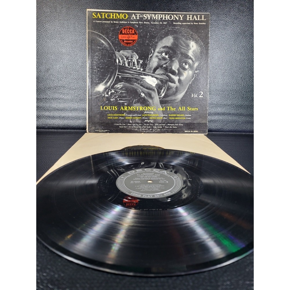 LOUIS ARMSTRONG SATCHMO AT SYMPHONY HALL (VG) DXSB-7195 LP VINYL RECORD
